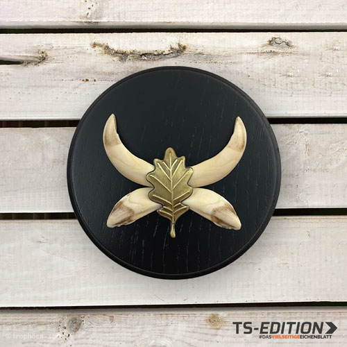 Eichenblatt TS-EDITION in bronze – Bachenhaken auf eiche dunkel
