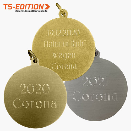 Gravurbeispiel Corona-Medaillen