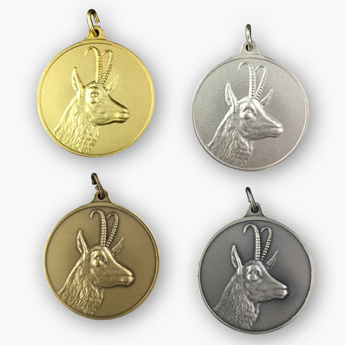 Jagdmedaille – Motiv GAMS in 4 Farbvarianten