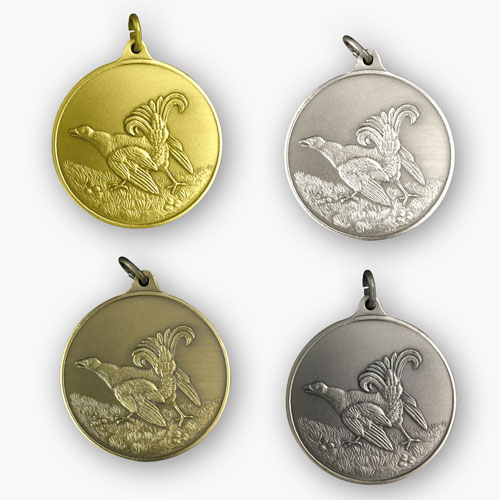 Jagdmedaille – Motiv BIRKHAHN in 4 Farbvarianten