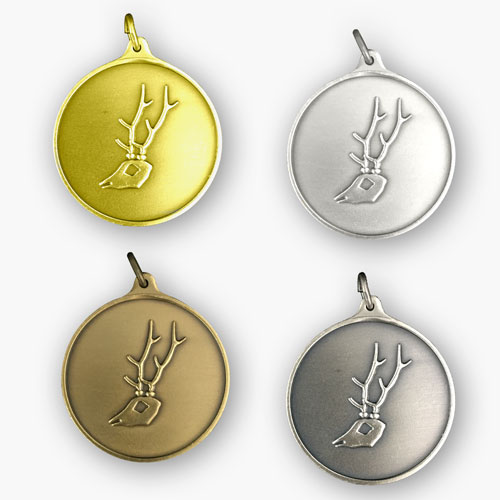 Jagdmedaille – Motiv SIKAHIRSCH in 4 Farbvarianten