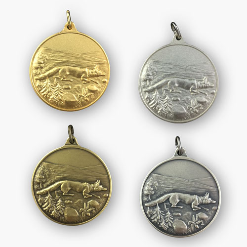 Jagdmedaille – Motiv FUCHS in 4 Farbvarianten