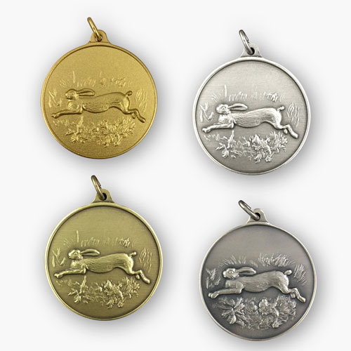 Jagdmedaille – Motiv HASE in 4 Farbvarianten