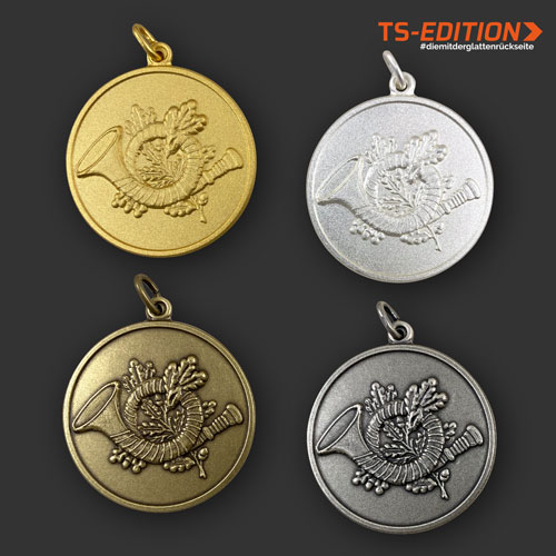 Jagdmedaille „TS-EDITION“ – Motiv JAGDHORN2.0 in 4 Farbvarianten