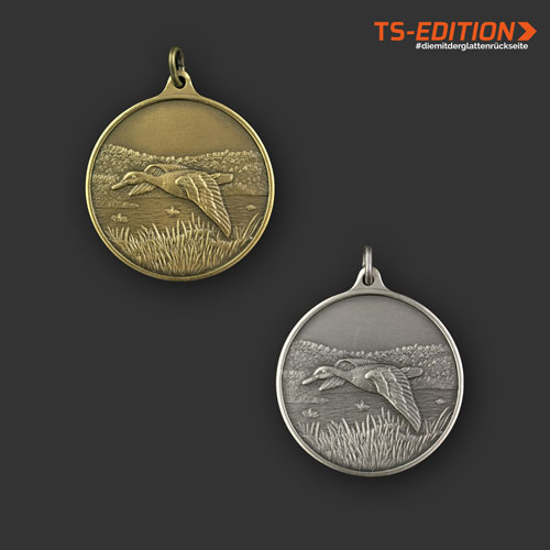 Jagdmedaille „TS-EDITION“ – Motiv ENTE in 2 Farbvarianten