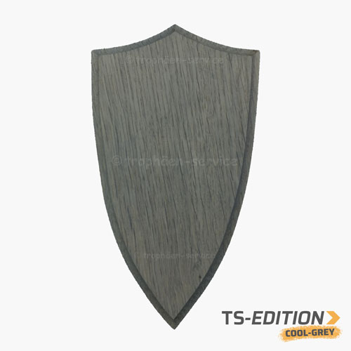 Gehörnbrett COOL-GREY Wappenform W-1