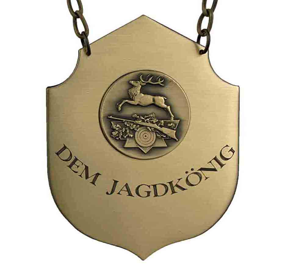 Jagd-/Königskette »Wappen« in bronze