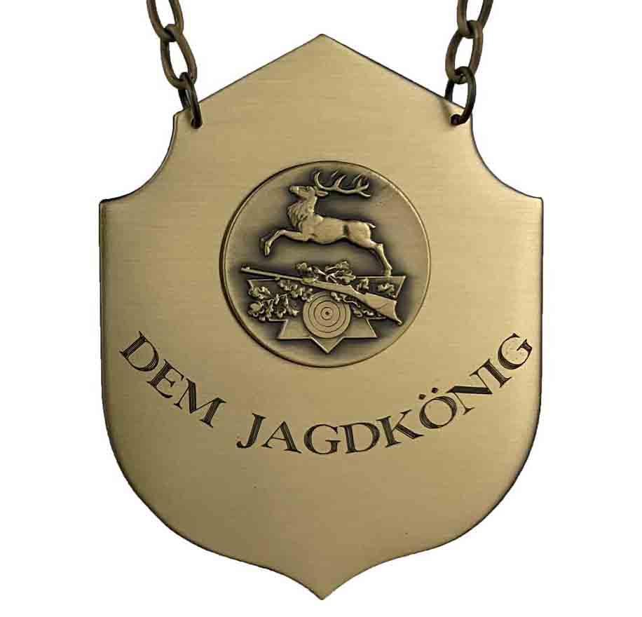 Jagd-/Königskette »Wappen« in bronze