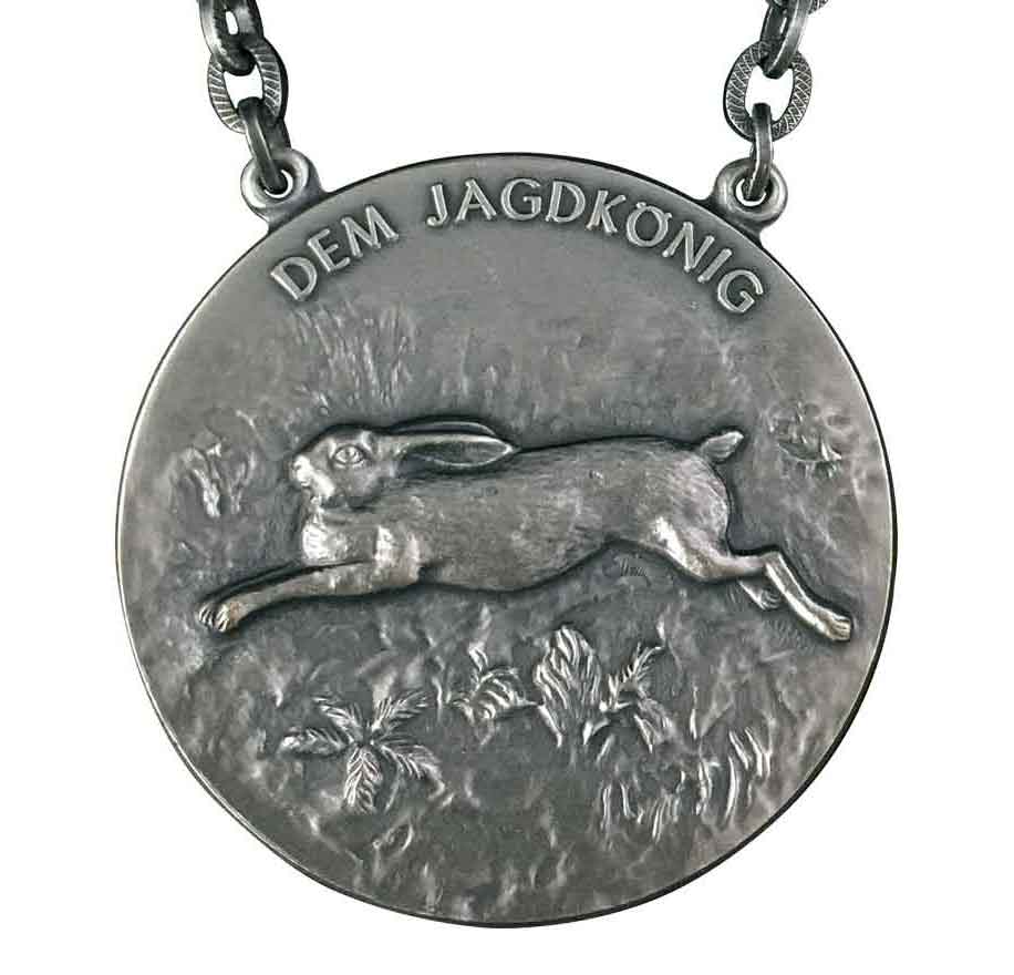 Medaille für Königsketten Motiv Hase